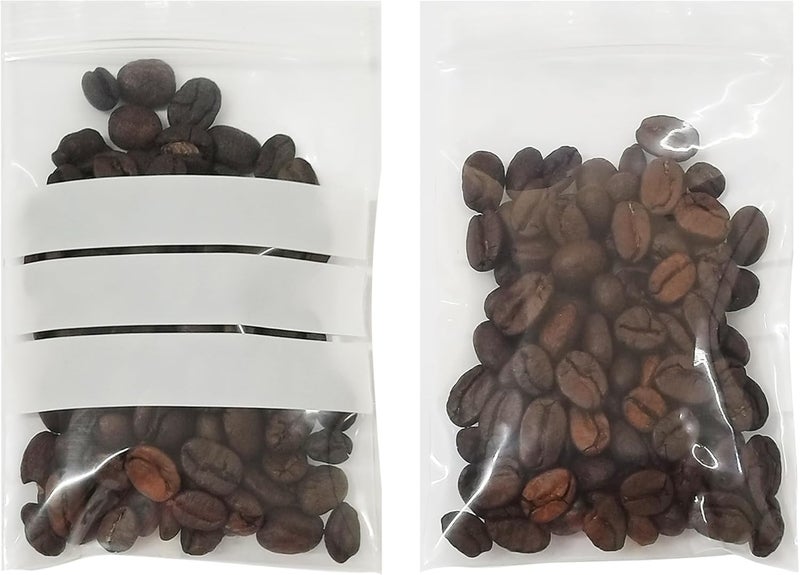 PABCK Clear Seed Envelopes Resealable (2.76x3.94 inch) Seeds Packets Small Plastic Bags for Spice Jewelry Parts Packaging with White Writable Block Self Seal Coins Envelope Garden Flower Organizer - Image 1